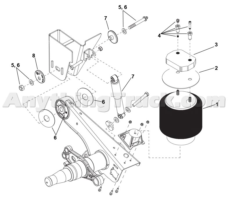 Hendrickson INTRAAX AANT 23K Top Mount Fixed: AnythingTruck.com, Truck ...