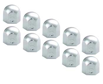 10 Pack of 1.5" x 1.5" Stainless Steel Lug Nut Covers