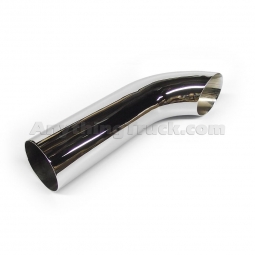 PTP 824721 4" OD x 18" Length, Curved Top, Chrome Exhaust Stack
