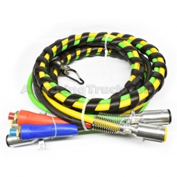 179.3016.12 4-IN-1 Rubber Air Hose, ABS & ISO Electrical Cable Wrap, 12FT Long