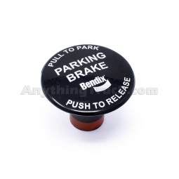 Bendix 240302N PP-1 Button, Black, Pin-Type, 3/8" Shaft, 1-1/2" Dia., PARKING BRAKE