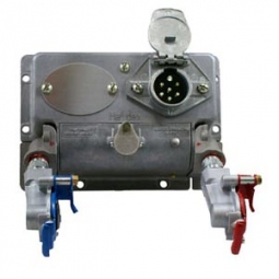 Haldex BE26103 Nosebox Assembly, Includes Gladhands, 7-Way Receptacle & 15 Amp Breaker Panel