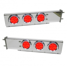 Pair of PTP 22240 Deluxe Stainless Spring Loaded Mud Flap Brackets, Replaces United Pacific 22240