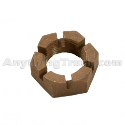 Euclid E-4859 Castellated Axle Spindle Nut, Replaces Ford 351163S, 1"-14 Thread, 1-7/16" Hex