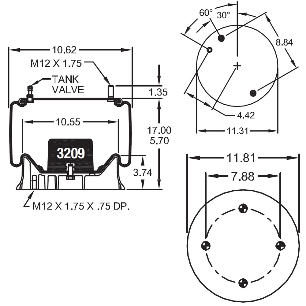 Firestone W01-M58-8798 Air Bag, Replaces John Deere AN205761 ...