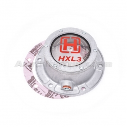 Hendrickson S-34784 Trailer Axle Hub Cap HXL3, HN, Side Fill Plug, 6 Holes, 5-1/2" Bolt Circle