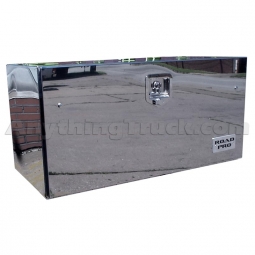 Road Pro 1702650 Polished Stainless Steel Underbody Toolbox, 18" x 18" x 24", Locking T-Handle