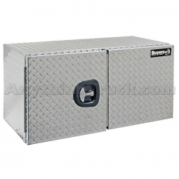 Buyers Products 1705210 Diamond Tread Aluminum Underbody Truck Box, Barn Door, 18x18x48