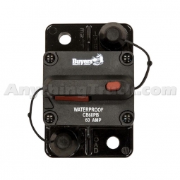 Buyers Products CB60PB 60 Amp Circuit Breaker With Manual Push-to-Trip Reset