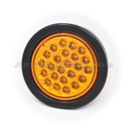 Buyers Products SL41AR Amber Strobe Light, 4" Round, 24 LEDs, 12-24 Volts