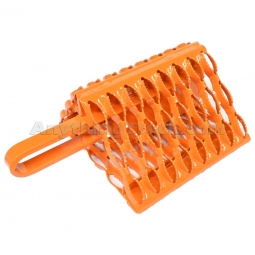 Buyers Products WC091061 Orange Powder Coated Galvanized Serrated Wheel Chock with Handle