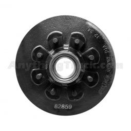 PTP 82859 Hub/Drum for Dexter 8K Trailer Axles, with Bearing Cups and Wheel Studs, 8 on 6.50", 9/16"