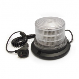 Pro LED 2472AMAG Amber LED Beacon, Clear Lens, 10 Flash Patterns, Magnet Mount, 10-30 Volts DC