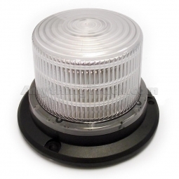 Pro LED 2472A Amber LED Beacon, Clear Lens, Quad Flash, Screw Mount, 10-30 VDC