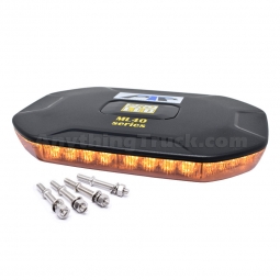 Pro LED ML40C Mini Warning Light Bar, Bolt-On Mount, Amber LEDs, Clear Lens