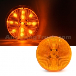 13 Diode 2-1/2" Round Amber Starburst Marker Light, Replaces Truck-Lite 1050A