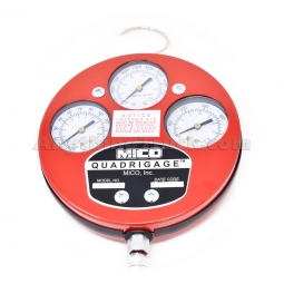 Mico 02-740-016 Quadrigage, 12" Hose, 0-150 PSI, 0-600 PSI, 0-5000 PSI