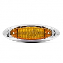 Pro LED 181Y 6.7-Inch Oval LED Marker Light with Amber Stripe Lens