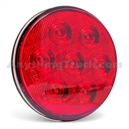 Pro LED 407R24V 7-Diode 4" Round Red LED Stop/Tail/Turn Light, 10-30 Volts, Grommet-Mounted