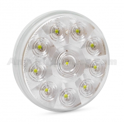 Pro LED 410CLR 4" Round Red LED Stop, Tail, and Turn Signal Lamp with Clear Lens, 12-Volts DC