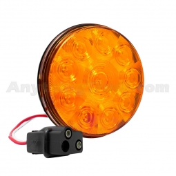 Pro LED 410YST Amber 4" Round LED Strobe Light, Grommet-Mounted, Quad Flash