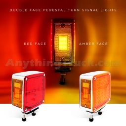 Right-Hand, Double-Face Pedestal LED Turn Signal Light, Dual Mounting Studs