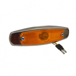Grote 47253 Yellow SuperNova Low-Profile LED Clearance Marker Light with Stainless Steel Bezel