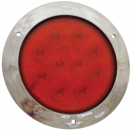 Grote 53302 Stainless Steel Flange-Mounted SuperNova 4" 10-Diode LED Stop Tail Turn Light