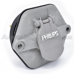 Phillips 16-7602-28-1 7-Way Trailer Receptacle, 28 Solid Rear Pins, No Circuit Breakers