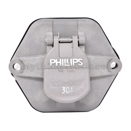 Phillips 16-7632-28 7-Way Socketbreaker With 28 Pin Rear, Solid Pins, 30 Amp Circuit Breakers
