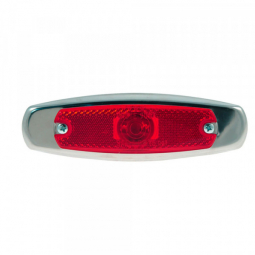 Grote 47252 Red SuperNova Low-Profile LED Clearance Marker Light with Stainless Steel Bezel