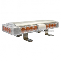 Pro LED ML24A Mini Amber LED Light Bar With 12 Flash Patterns, Permanent Mount, 10-30 Volts DC