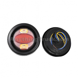 Pair of 2" Round Red LED Marker Lights With Amber Warning Flash Function