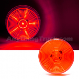 Pro LED 200RTL 2" Round Red Clearance/Marker Light With Starburst Pattern, 6 LEDs
