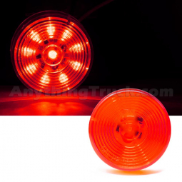 Pro LED 210RTL 2" Round Red LED Clearance/Marker Light With Starburst Pattern, 10 LEDs