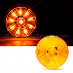 Pro LED 210YTL 2" Round Amber LED Clearance/Marker Light With Starburst Pattern, 10 LEDs