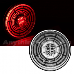Pro LED 413RCTUN 4" Round Tunnel Vision Stop/Tail/Turn Light, Clear Lens, 13 Red LEDs