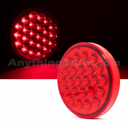 Pro LED 424R 4" Round Pearl Style Stop/Tail/Turn Light With 24 Red LEDs - Replaces Truck-Lite 4050