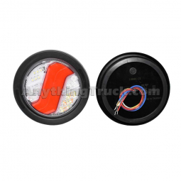 Pair of 4" Round Stop, Tail Turn Lights With Reverse & Warning Light Functions