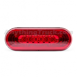 Pro LED 622RTUN 6" Oval Tunnel Vision Stop/Tail/Turn Light, Red Lens, 22 Red LEDs