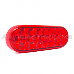 Pro LED 624R 6" Oval Pearl Style Stop/Tail/Turn Light With 24 Red LEDs - Replaces Truck Lite 6050