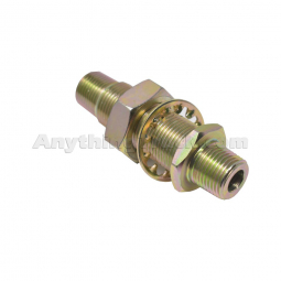 Tramec 55664 Bulkhead Fitting, 3-15/16" Long, 1/4"-18 Female Pipe Thread, 1/2"-14 Male Pipe Thread