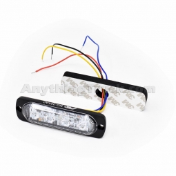 Pro LED 304AC Low Profile Amber/White Strobe Lamp, 10-30 Volts, 4 LEDs