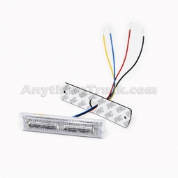 Pro LED 3675AC Low Profile Amber/White Light Head,10-30V,19 Flashing Pattern,12 LEDs