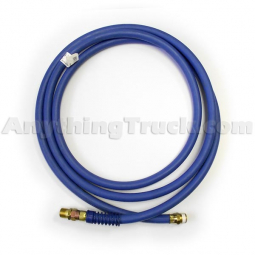 PTP B455144 12' Blue Rubber Air Brake Hose Assembly, 3/8" I.D. with 1/2" NPT Fittings