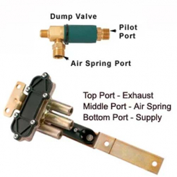 Haldex 90554334 Controlled Response Height Control Valve, Normally Open Dump Valve