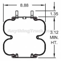 Firestone W01-358-6943 Air Bag, Replaces Neway 90557237 Air Spring