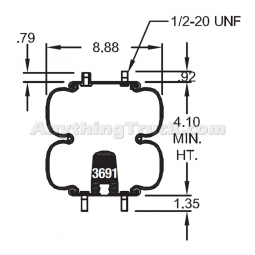 Firestone W01-358-6944 Air Bag, Replaces Histeer 10307 Air Spring