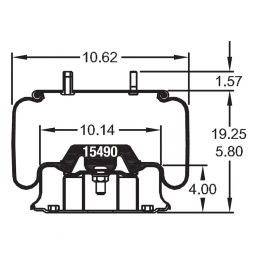 Firestone W01-358-8052 Air Bag, Replaces Hendrickson B12514-012 and Watson & Chalin AS-0039