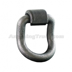 B5055 Forged D-Ring with Weld-On Mounting Bracket, 1" Dia. Ring, 15,586 lbs. WLL, 55° Bend